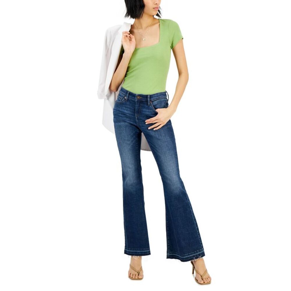 INC International Concepts Womens Ribbed Square Neck T-Shirt